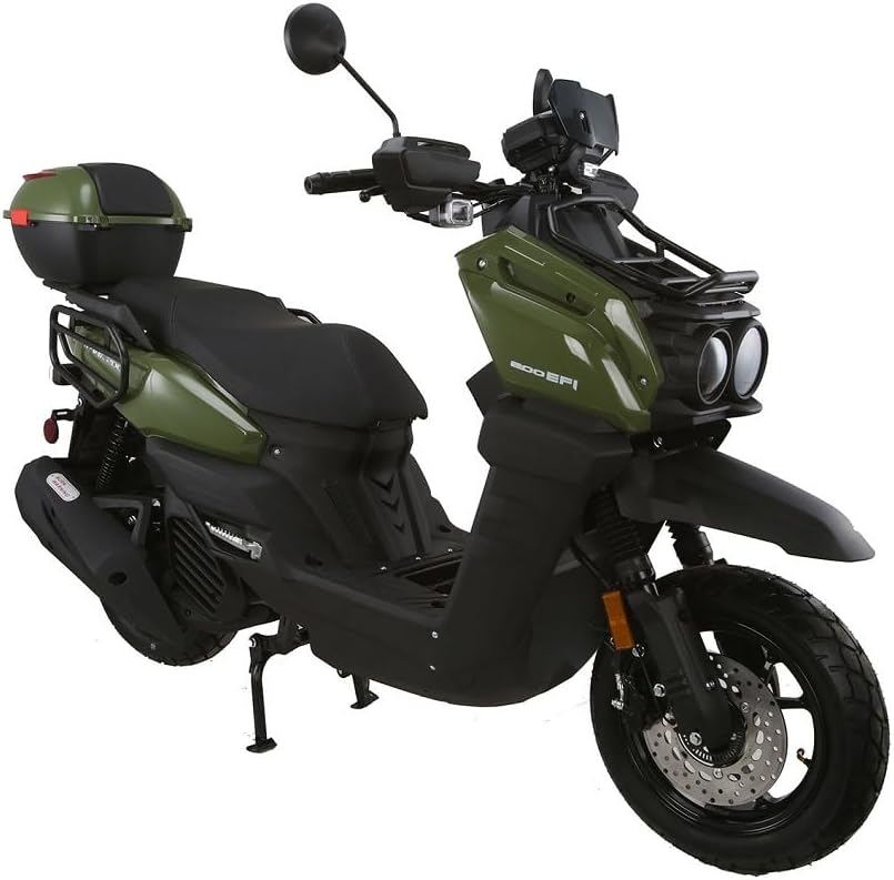 HHH Tank 200 EFI Scooter Vitacci TANK 200cc Mototcycle Fully Automatic with Matching rear trunk ( green )