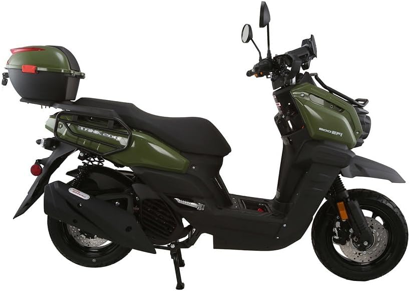 HHH Tank 200 EFI Scooter Vitacci TANK 200cc Mototcycle Fully Automatic with Matching rear trunk ( green )