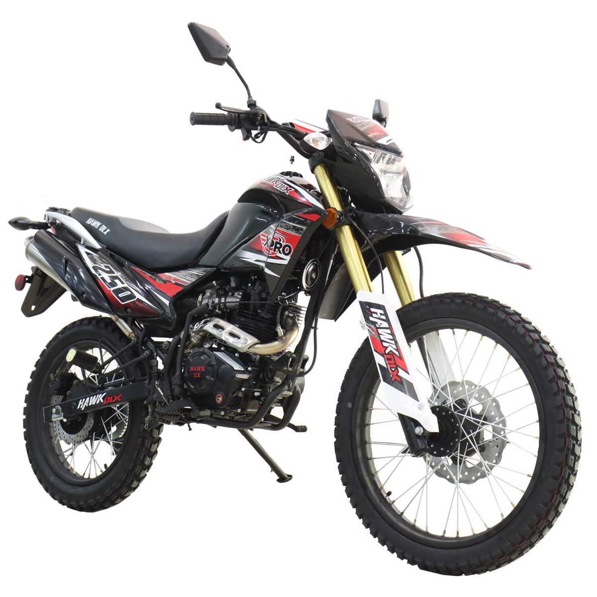 X-PRO Hawk DLX 250 EFI Fuel Injection 250cc Endure Dirt Bike Motorcycle Bike Hawk Deluxe Dirt Bike Street Bike Motorcycle (Black)