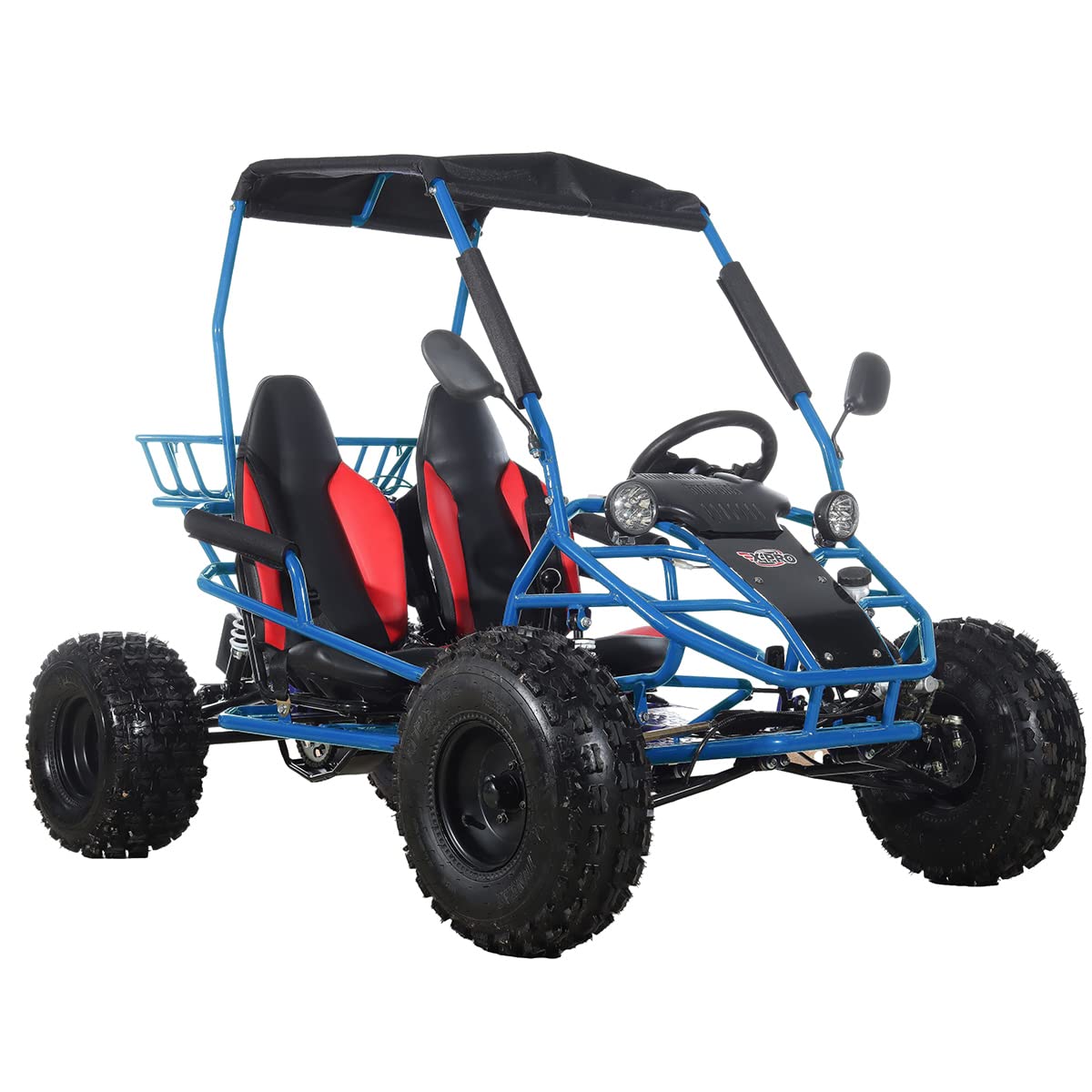 X-PRO Rover 125 Go Kart with ZongShen Engine, 3-Speed Semi-Automatic Transmission w/Reverse,Big 19"/18" Wheels! (Blue)