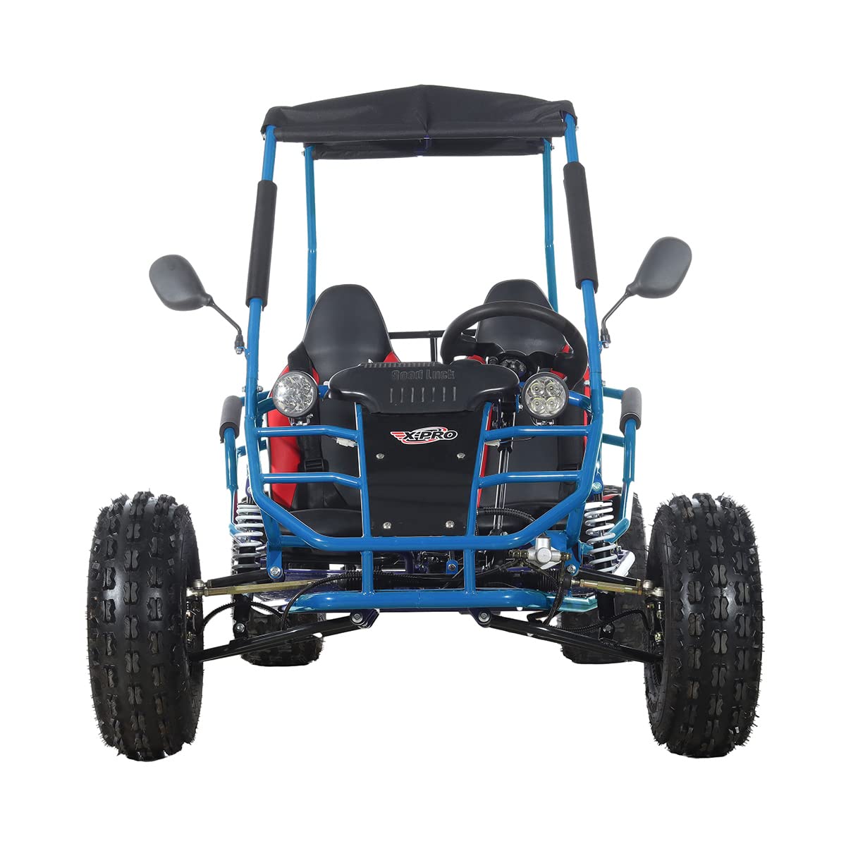 X-PRO Rover 125 Go Kart with ZongShen Engine, 3-Speed Semi-Automatic Transmission w/Reverse,Big 19"/18" Wheels! (Blue)