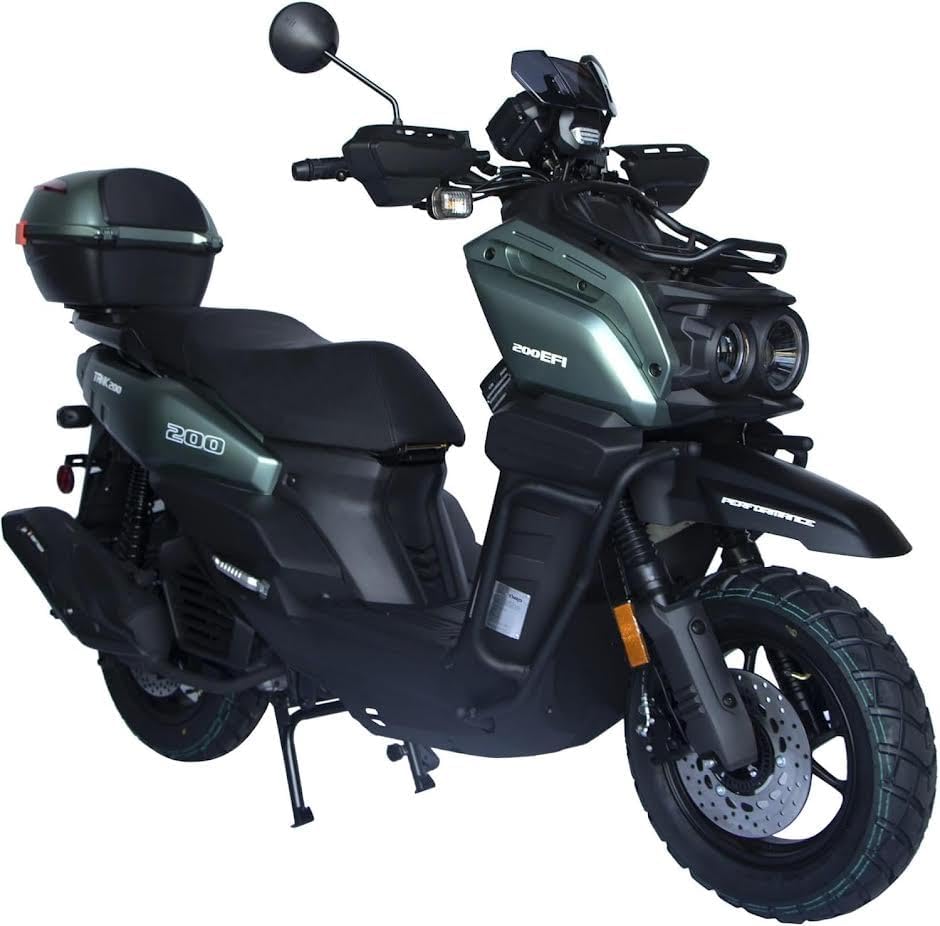 HHH Tank 200 EFI Scooter Vitacci TANK 200cc Mototcycle Fully Automatic with Matching rear trunk ( green )