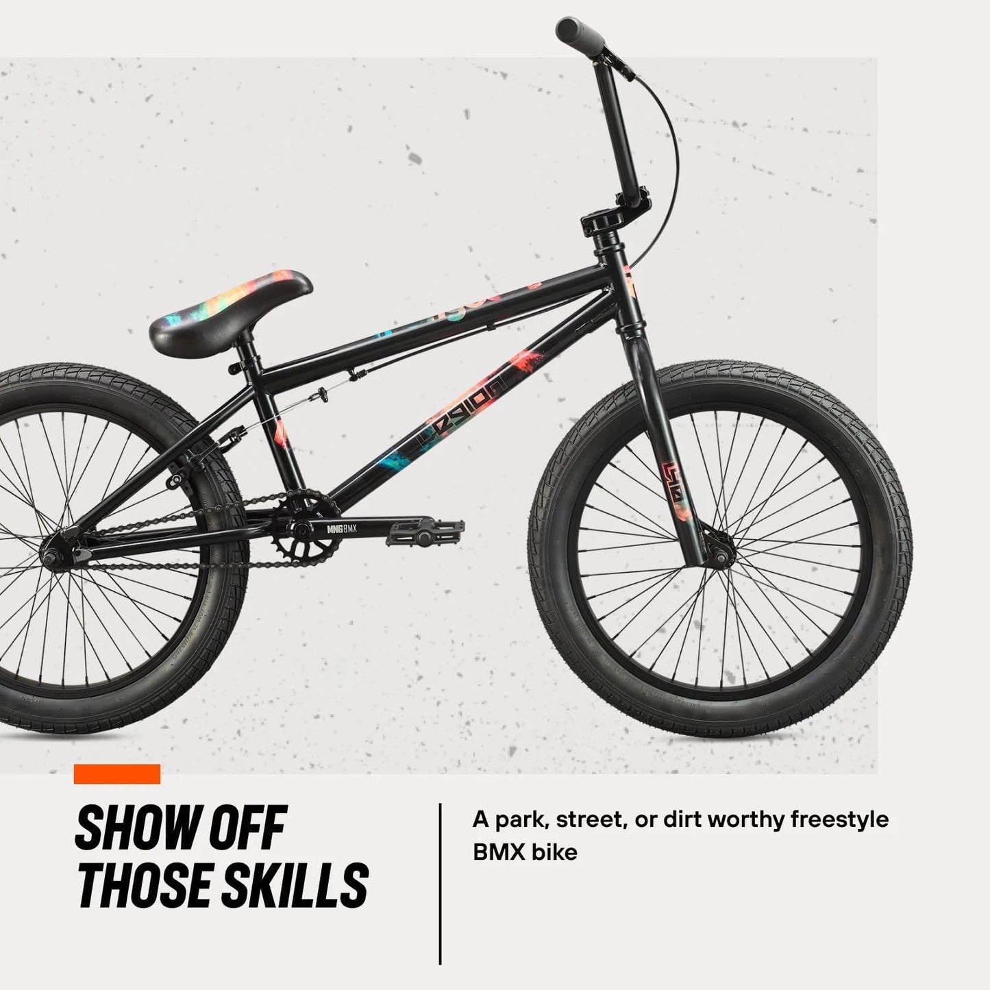 Mongoose Legion Kids Freestyle BMX Bike, Intermediate Rider, Boys and Girls Bikes, 20-Inch Wheels, Hi-Ten Steel Frame, Micro Drive 25x9T BMX Gearing