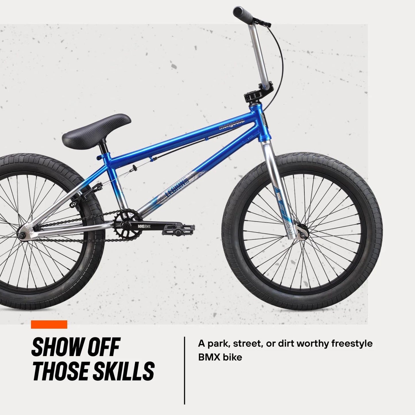 Mongoose Legion Kids Freestyle BMX Bike, Intermediate Rider, Boys and Girls Bikes, 20-Inch Wheels, Hi-Ten Steel Frame, Micro Drive 25x9T BMX Gearing