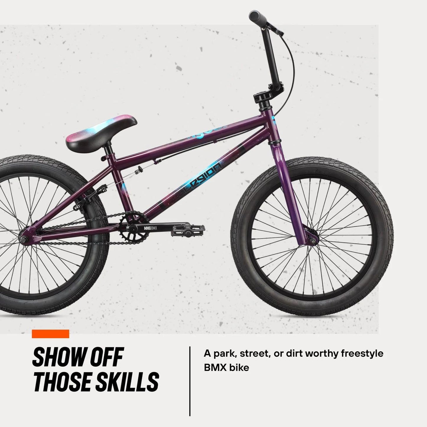 Mongoose Legion Kids Freestyle BMX Bike, Intermediate Rider, Boys and Girls Bikes, 20-Inch Wheels, Hi-Ten Steel Frame, Micro Drive 25x9T BMX Gearing